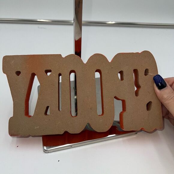 Wooden “Spooky” Block Design Neon Shelf Sign - Picture 2 of 5